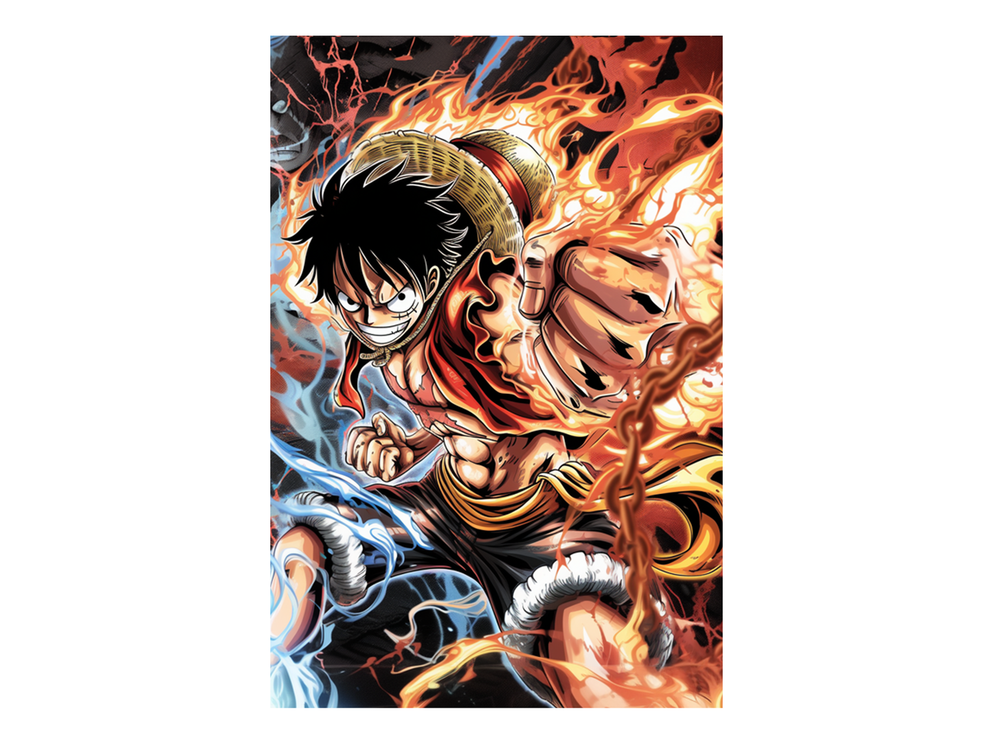 a picture of an anime character with flames