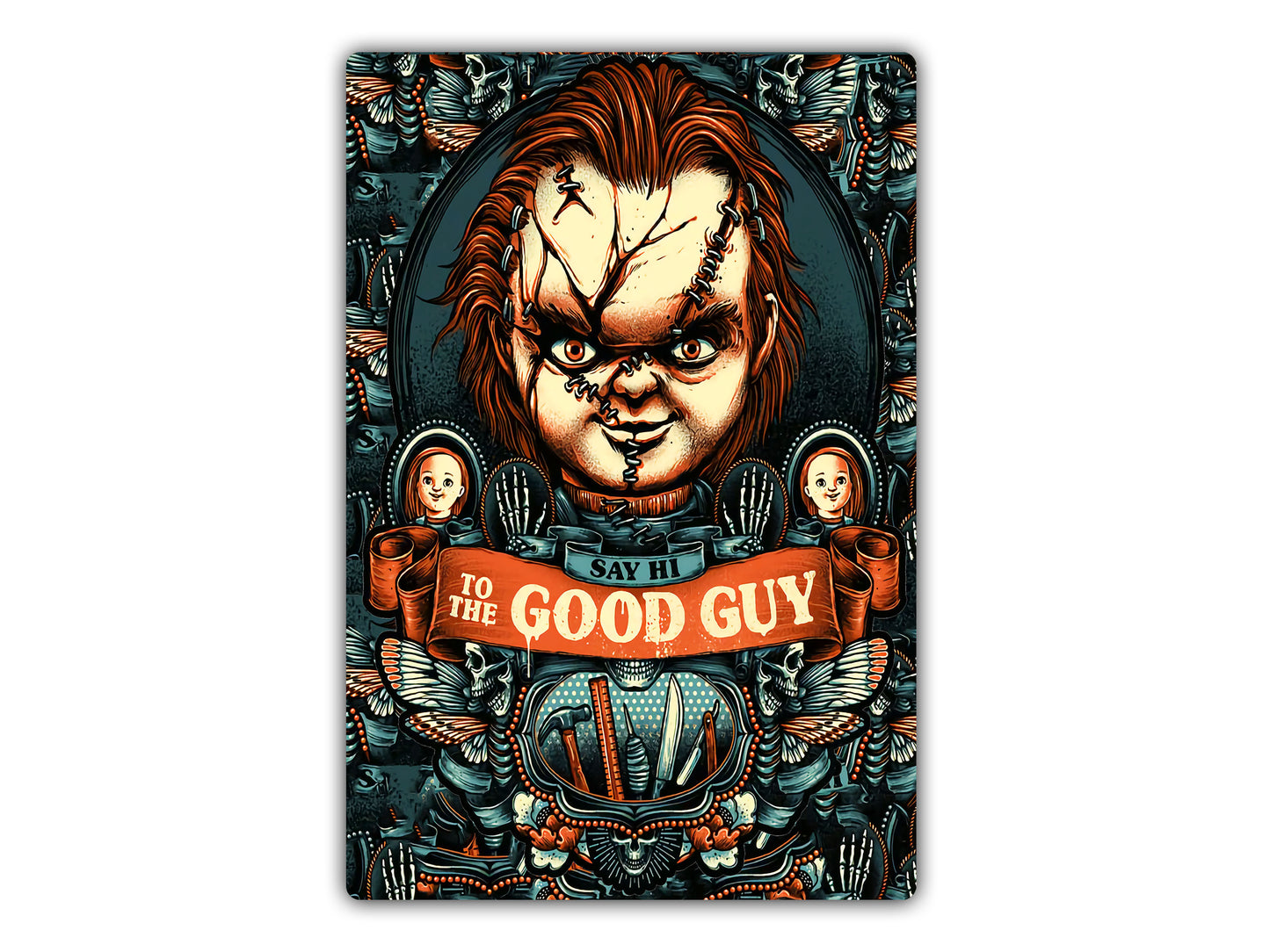 a poster of a clown with a banner that says the good guy