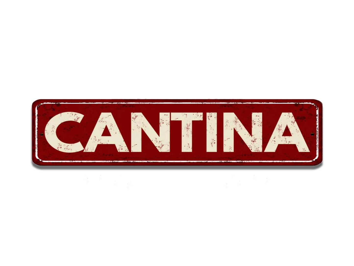 Cantina Street Sign Vintage Style