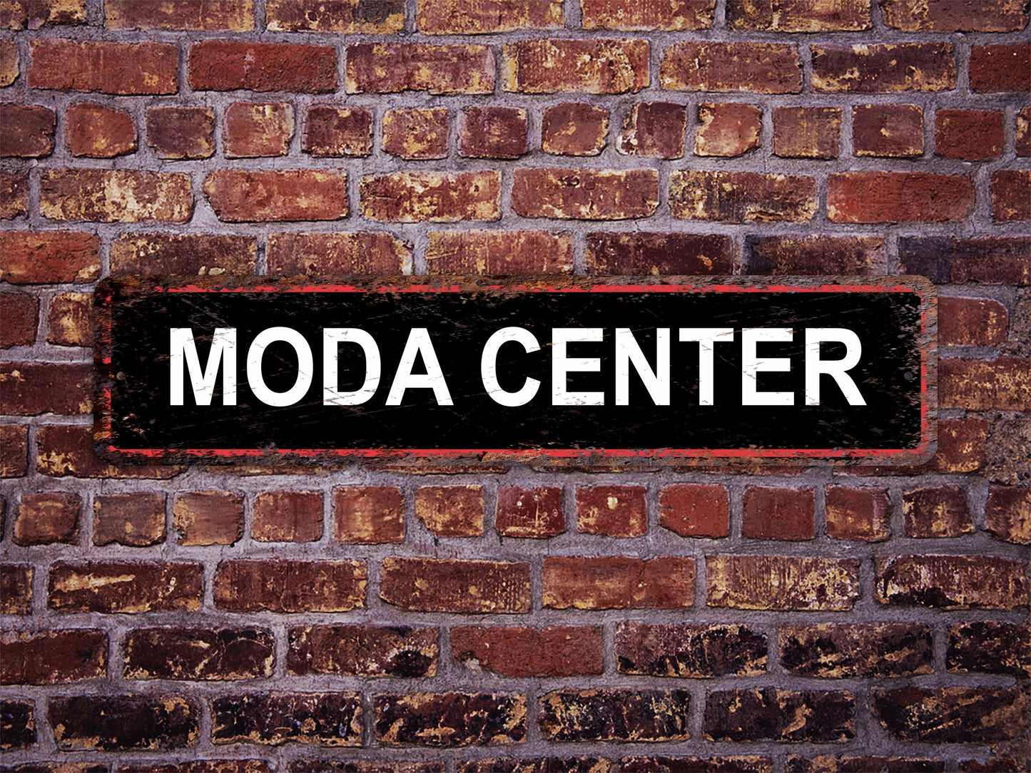 Moda Center Street Sign Portland Trail Blazers Basketball
