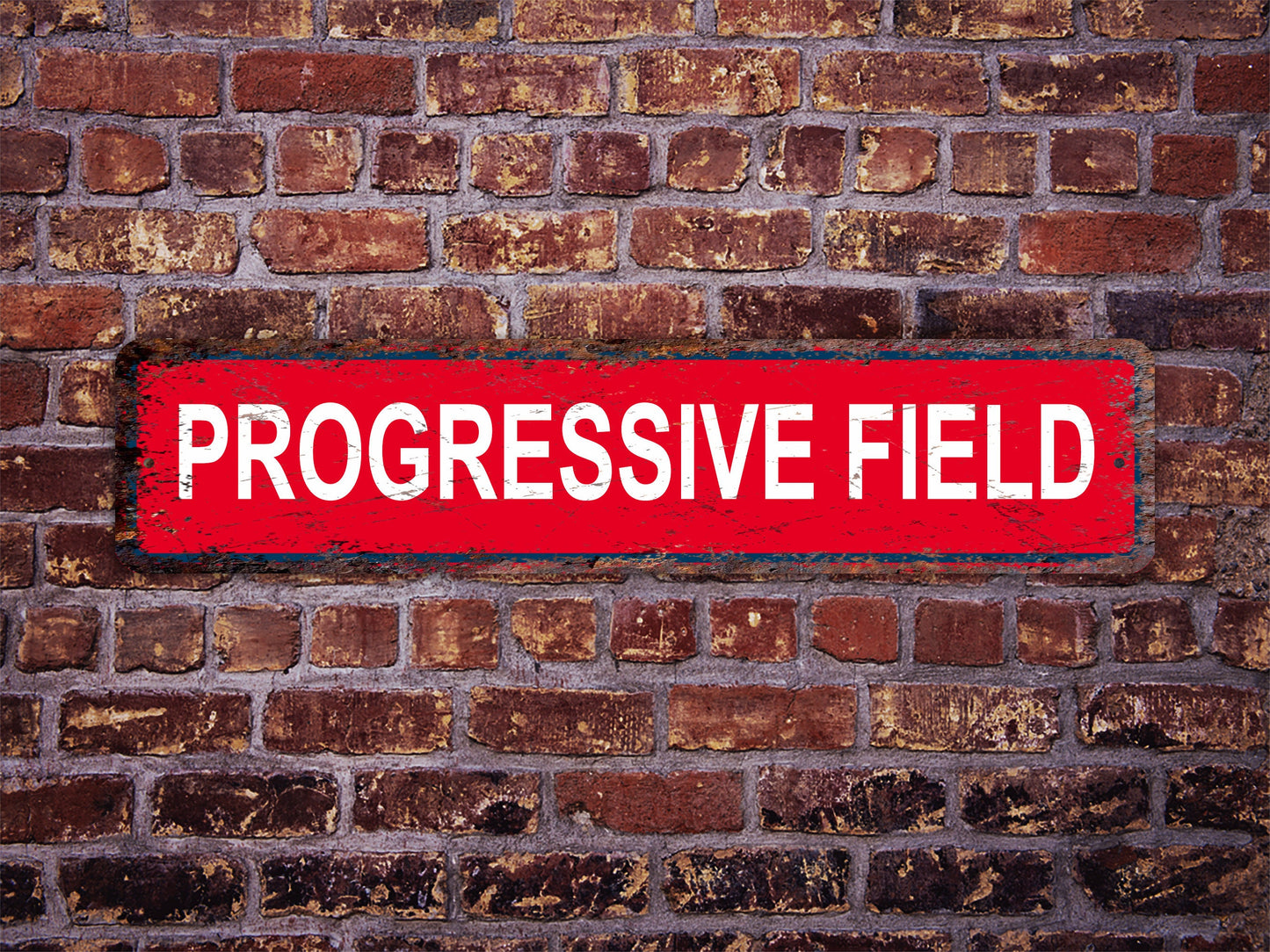 Progressive Field Street Sign Cleveland Guardians Baseball Road