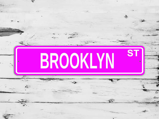 Brooklyn Street Sign Personalized Custom Name Gift