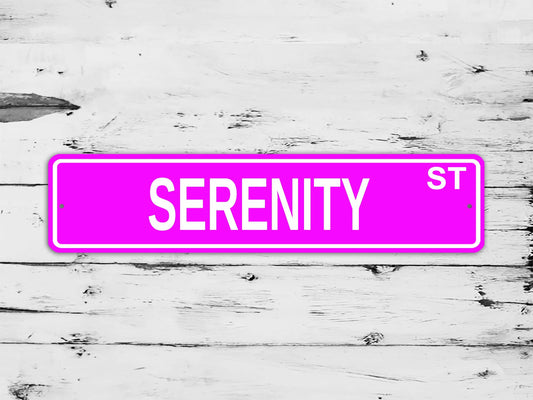 Serenity Street Sign Personalized Custom Name Gift