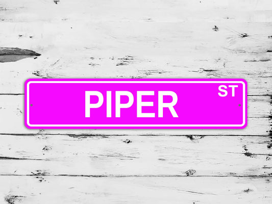 Piper Street Sign Personalized Custom Name Gift