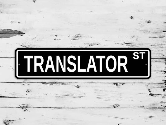 Translator Street Sign