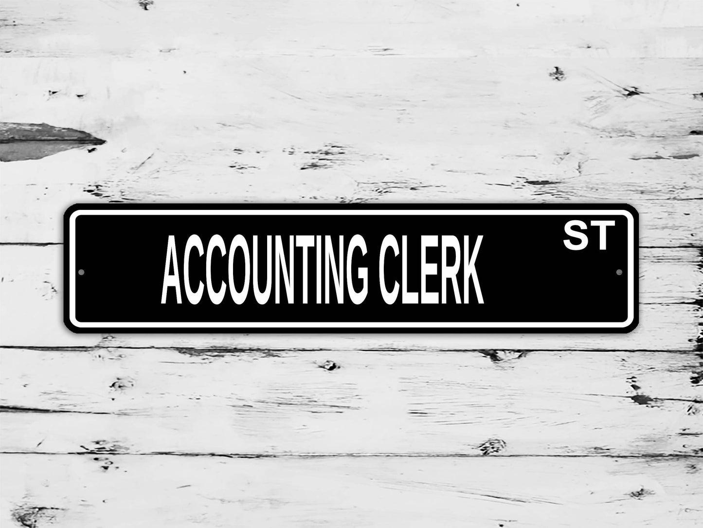Accounting Clerk Street Sign