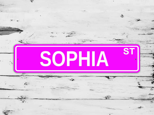 Sophia Street Sign Personalized Custom Name Gift