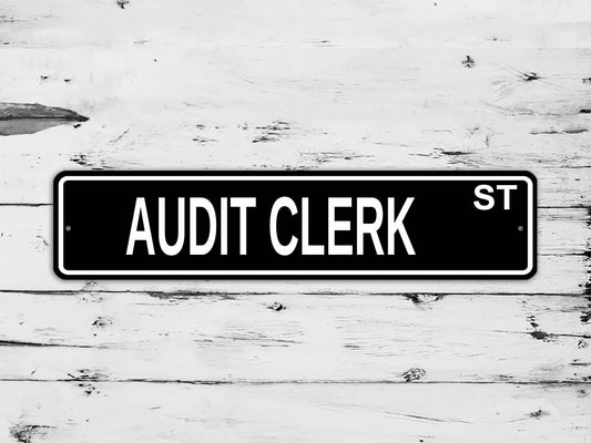 Audit Clerk Street Sign