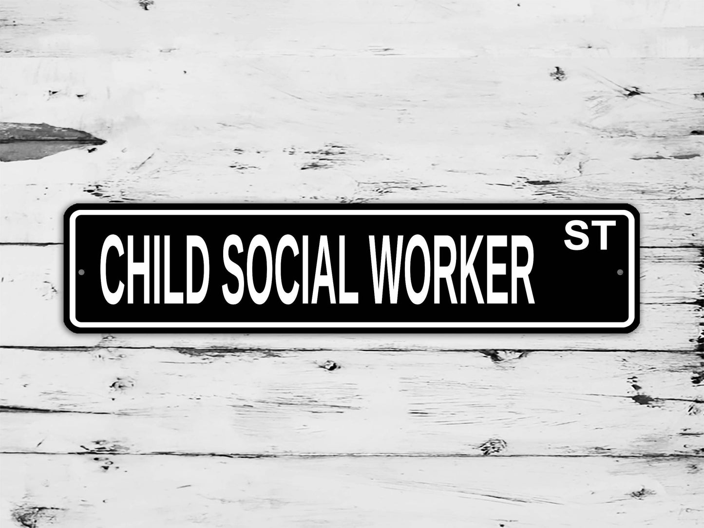 Child Social Worker Street Sign