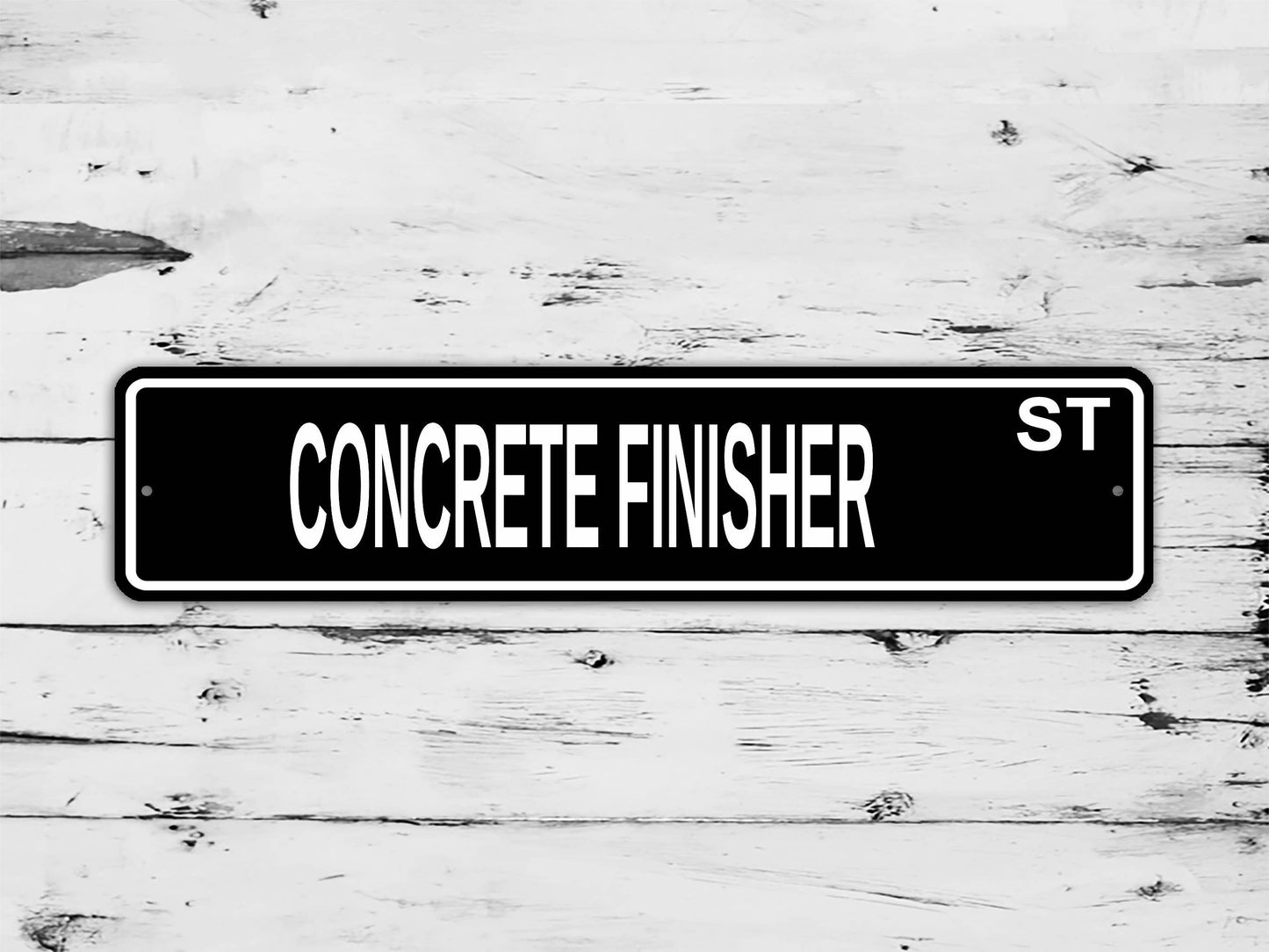 Concrete Finisher Street Sign