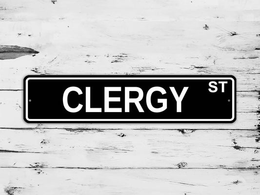 Clergy Street Sign