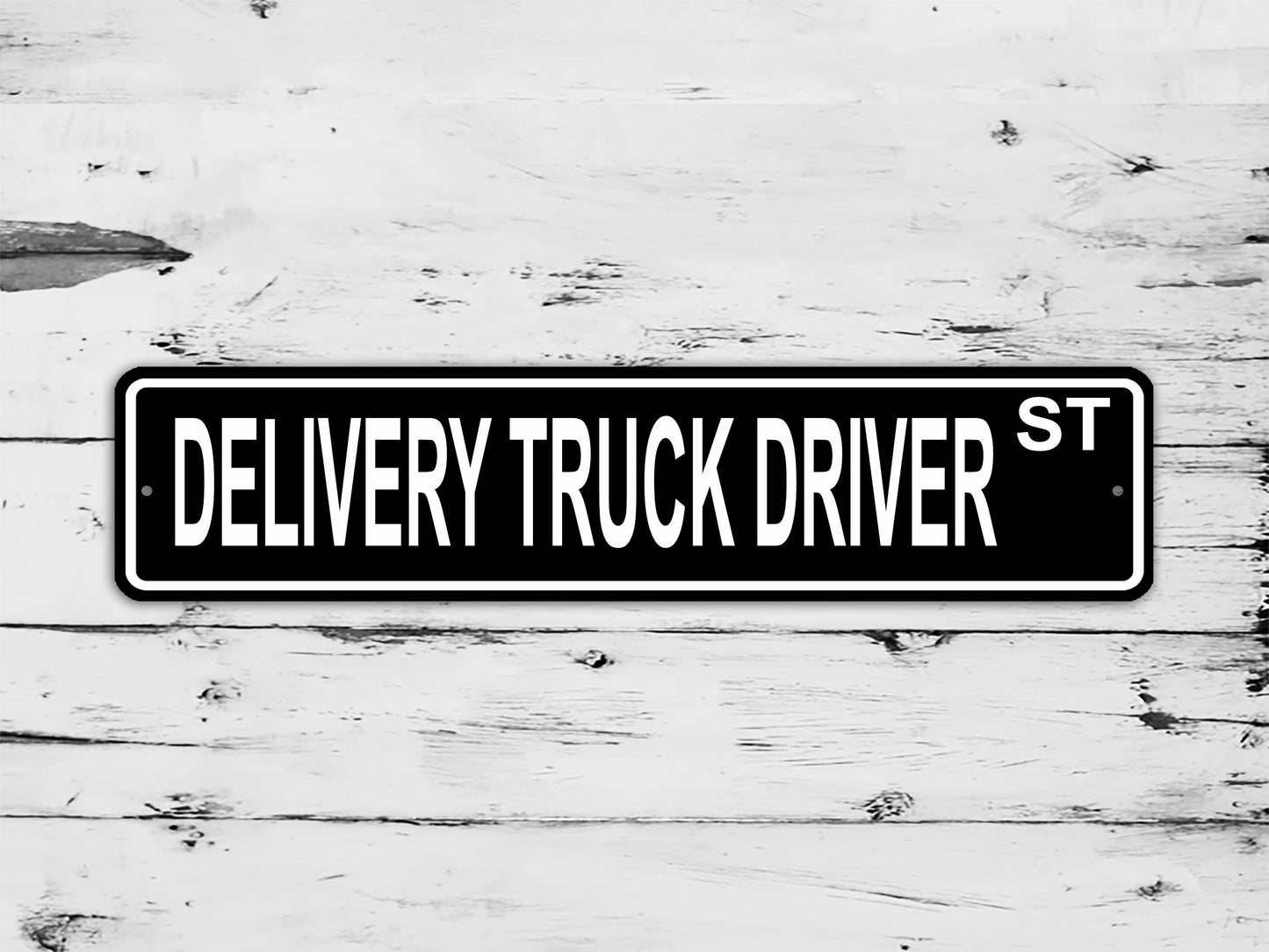 Delivery Truck Driver Street Sign