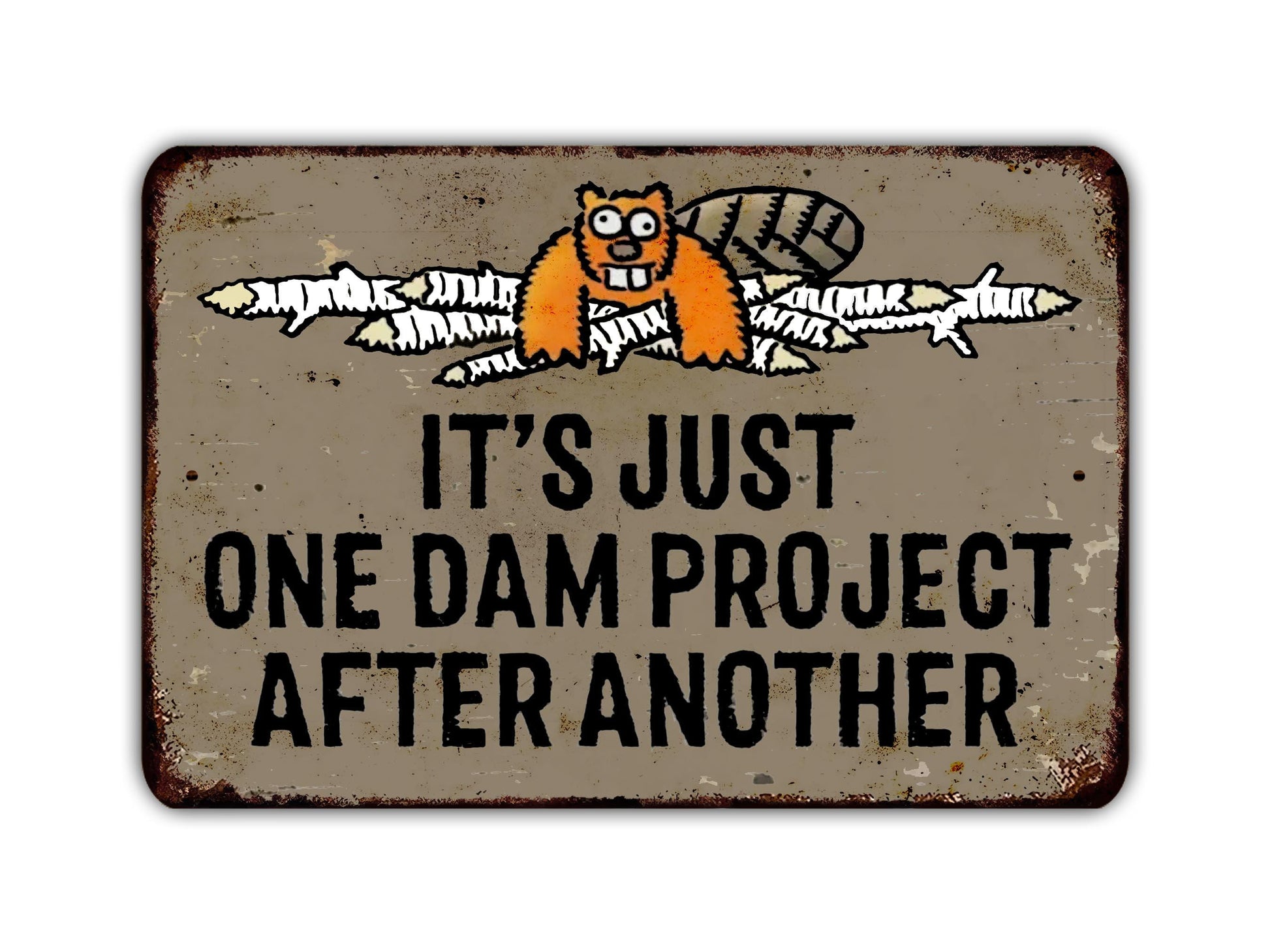 a sign that says it's just one dam project after another