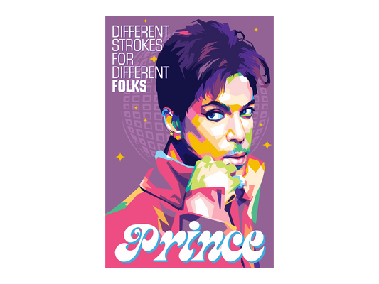 a poster of a young man with the words prince on it