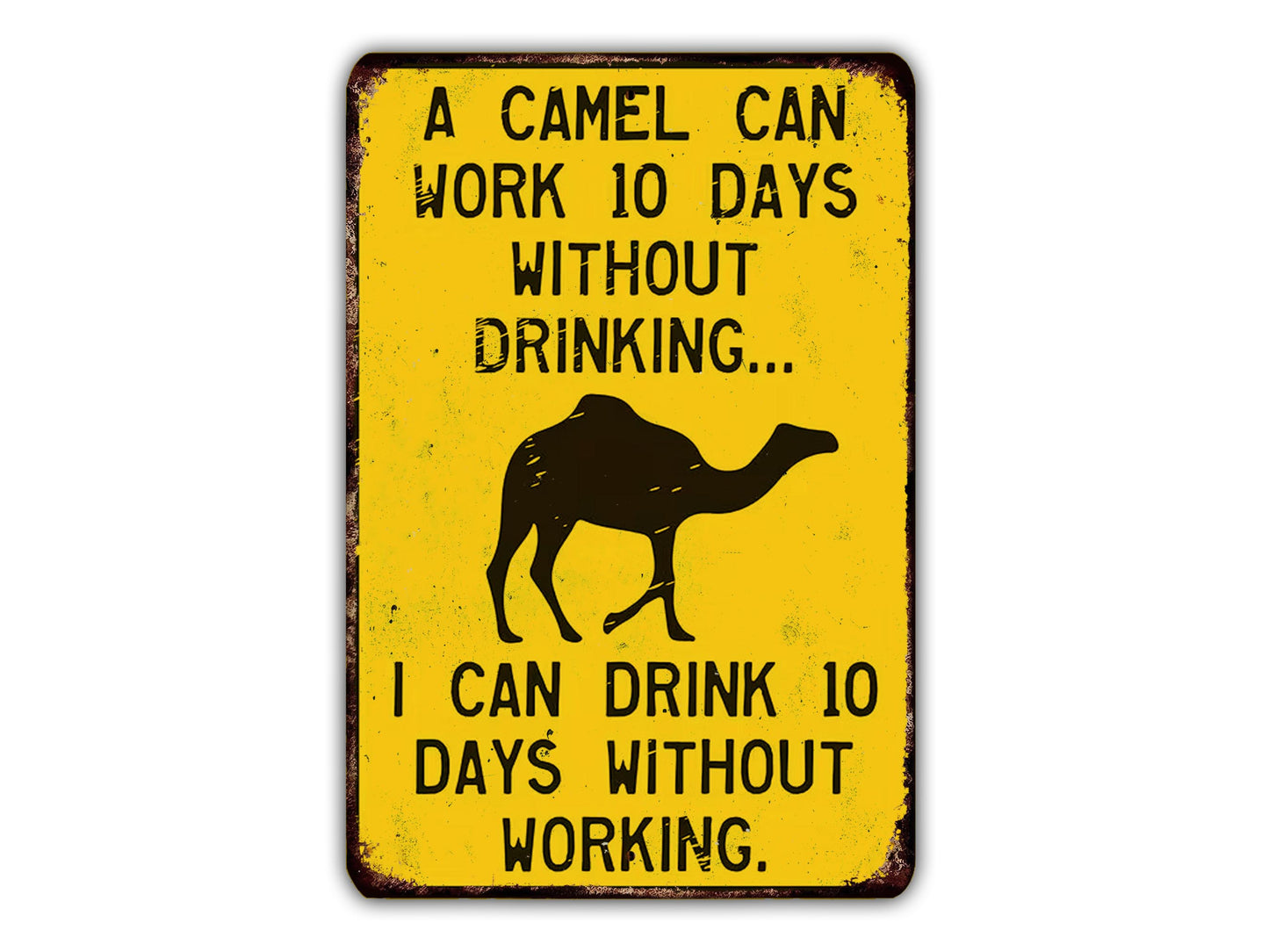 A camel can work 10 days without drinking... I can drink 10 days without working.