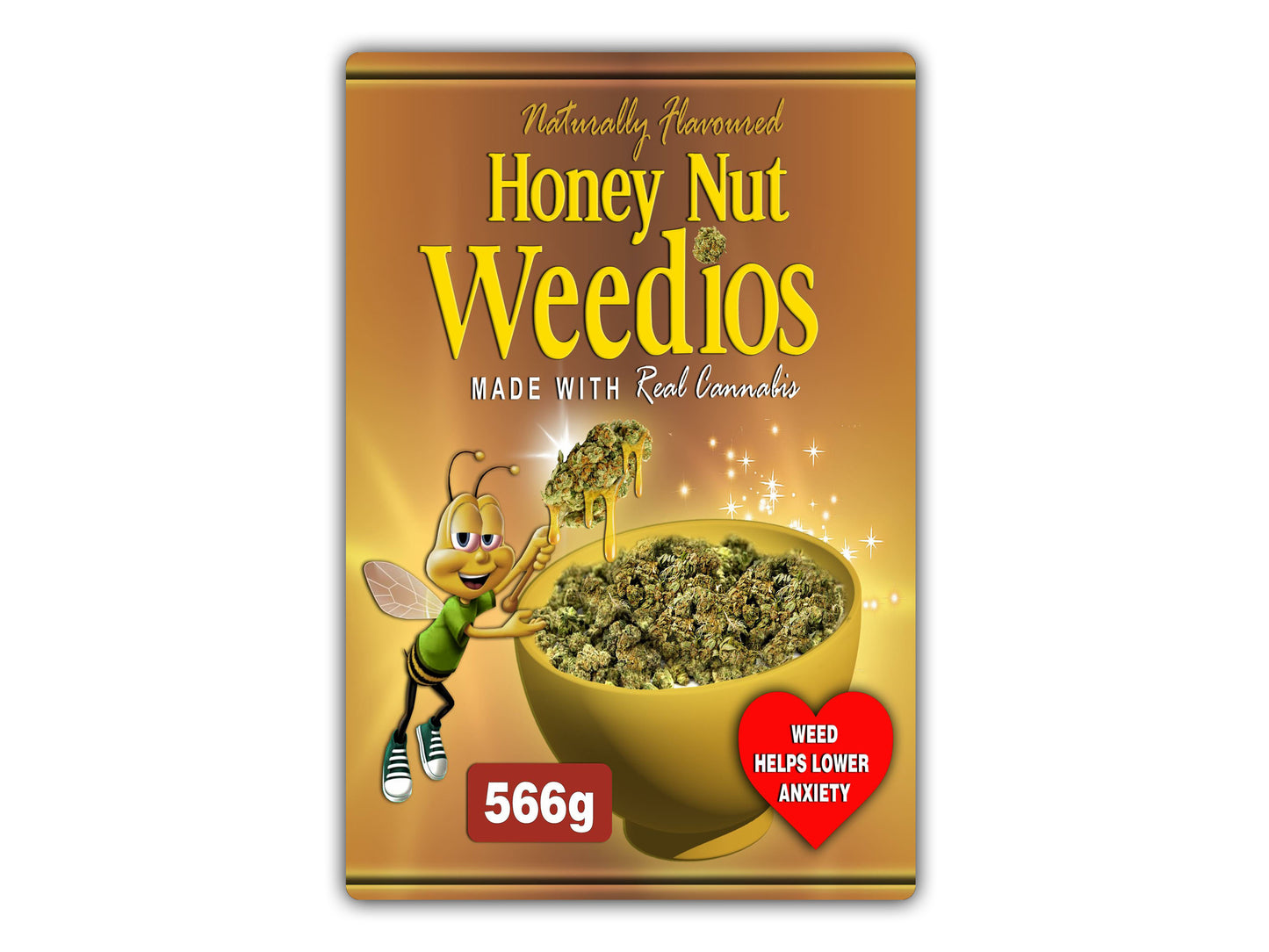 a packet of honey nut wedios with real honey