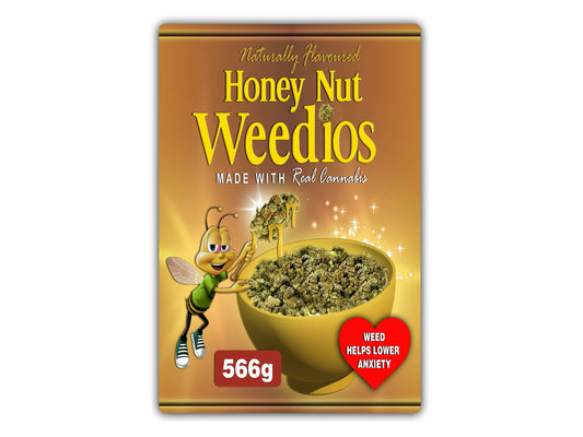 a packet of honey nut wedios with real honey