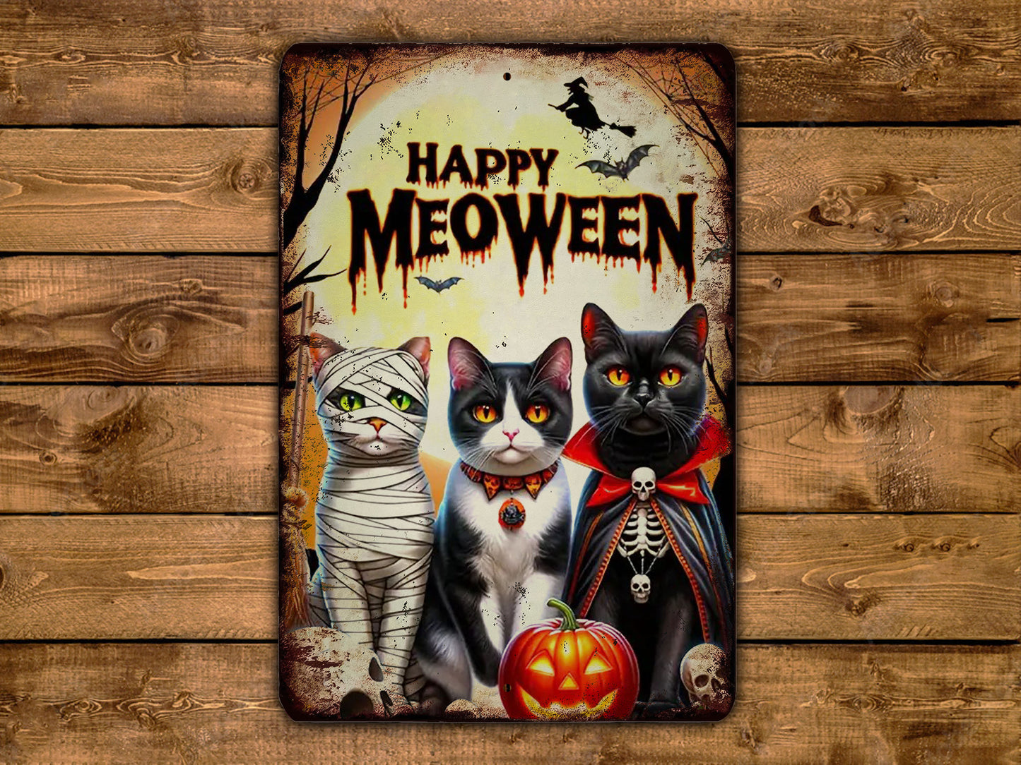 a picture of three cats dressed up for halloween