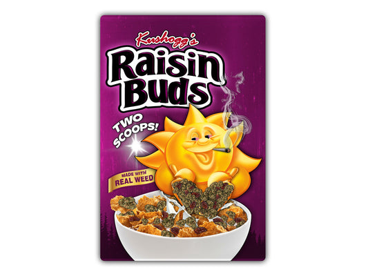 a bag of raisin buds sitting on top of a bowl