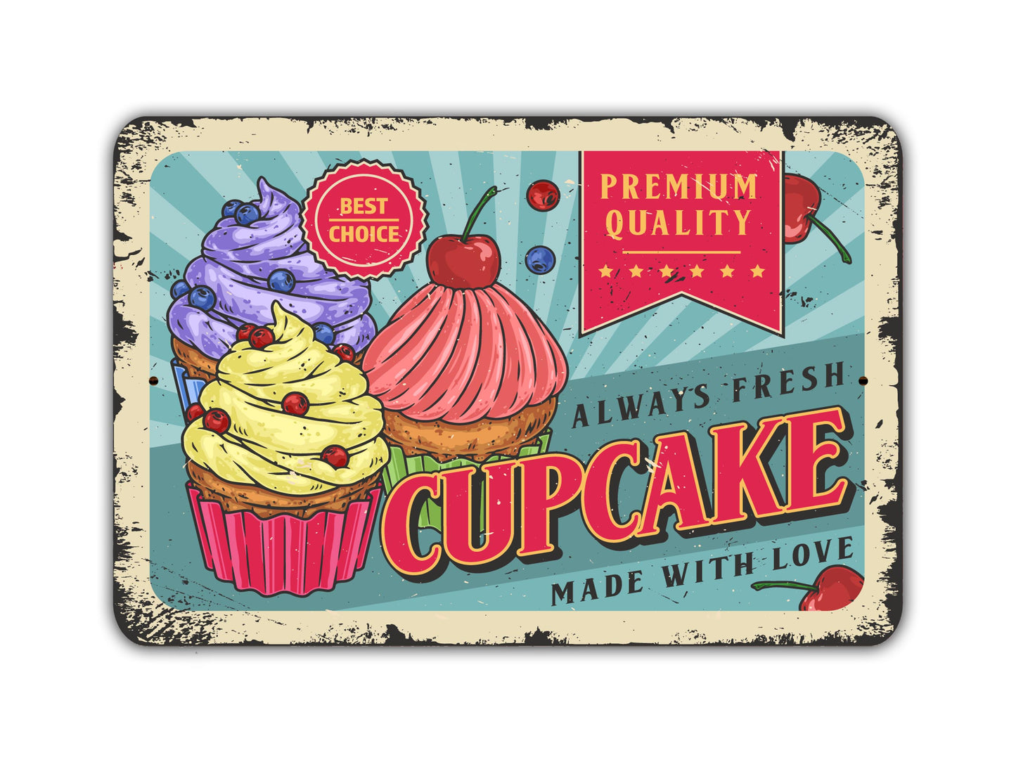 Cupcakes Sign Vintage Style