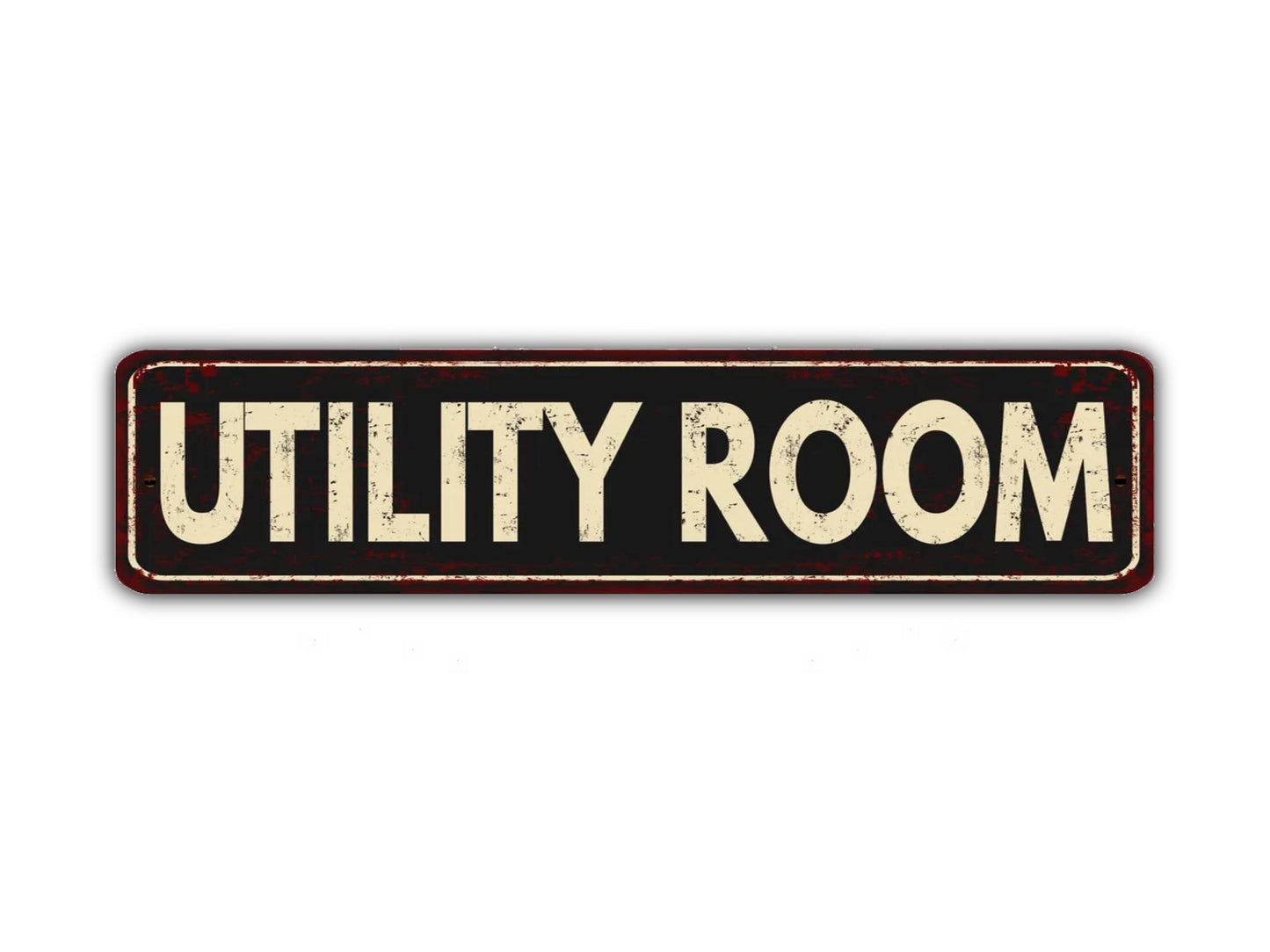 Utility Room Street Sign Vintage Style