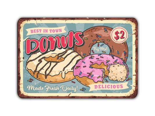 Donuts Sign Vintage Style