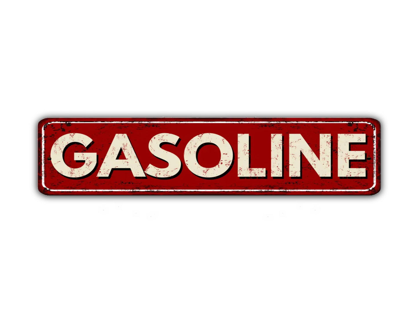 Gasoline Street Sign Vintage Style