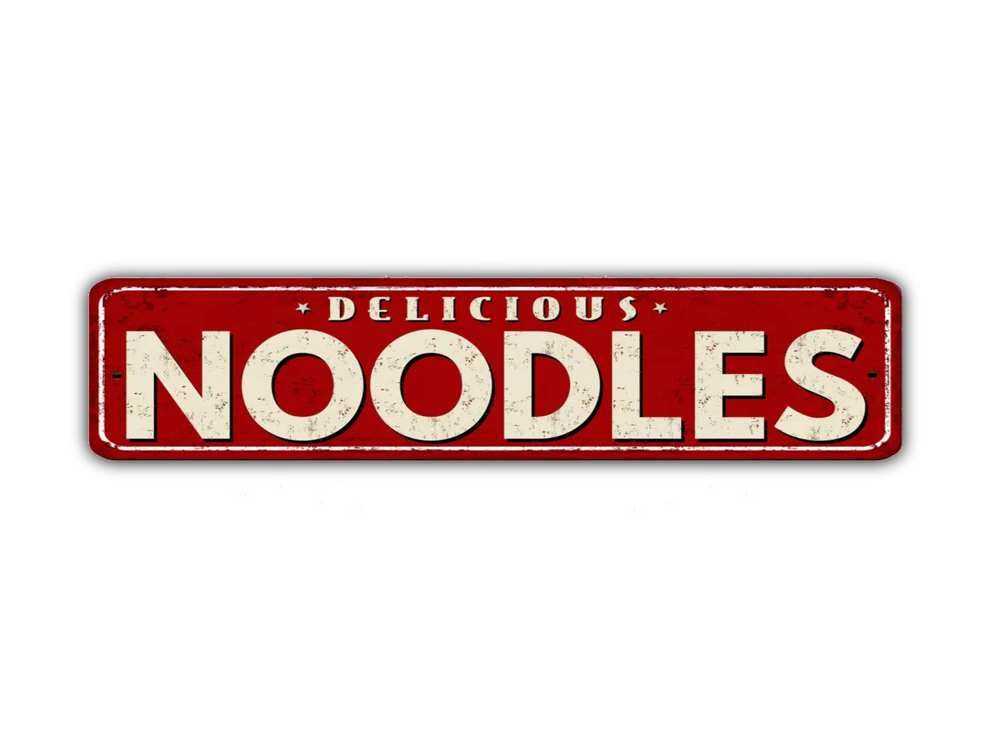 Delicious Noodles Street Sign Vintage Style