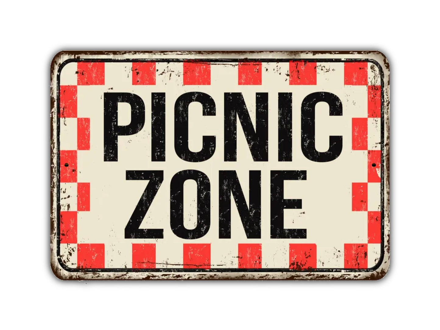 Picnic Zone Sign Vintage Style