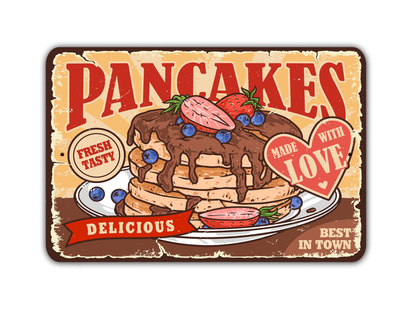 Pancakes Sign Vintage Style