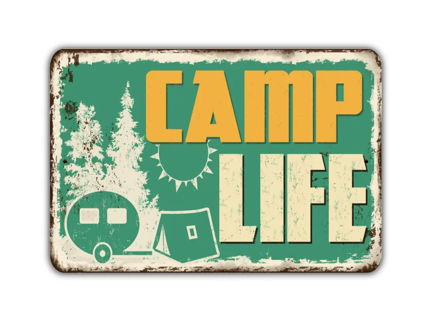 Camp Life Sign Camping Vintage Style