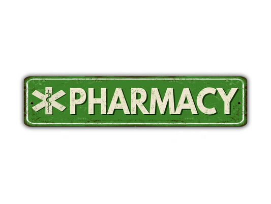 Pharmacy Street Sign Vintage Style