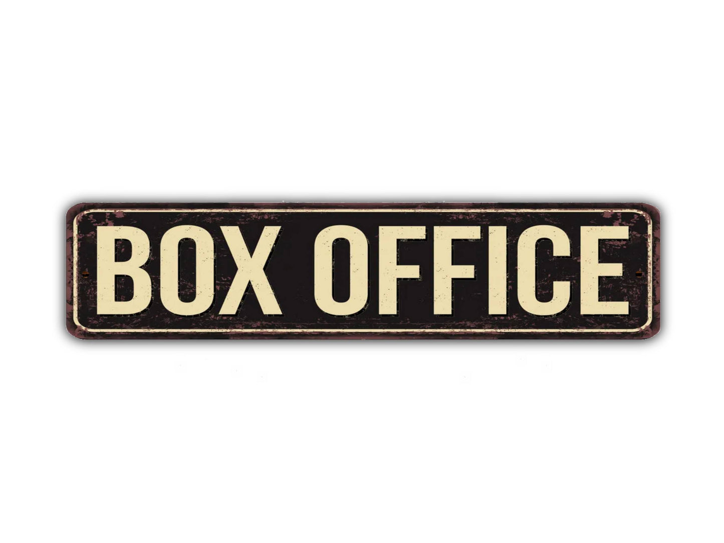 Box Office Street Sign Movie Theatre Vintage Style