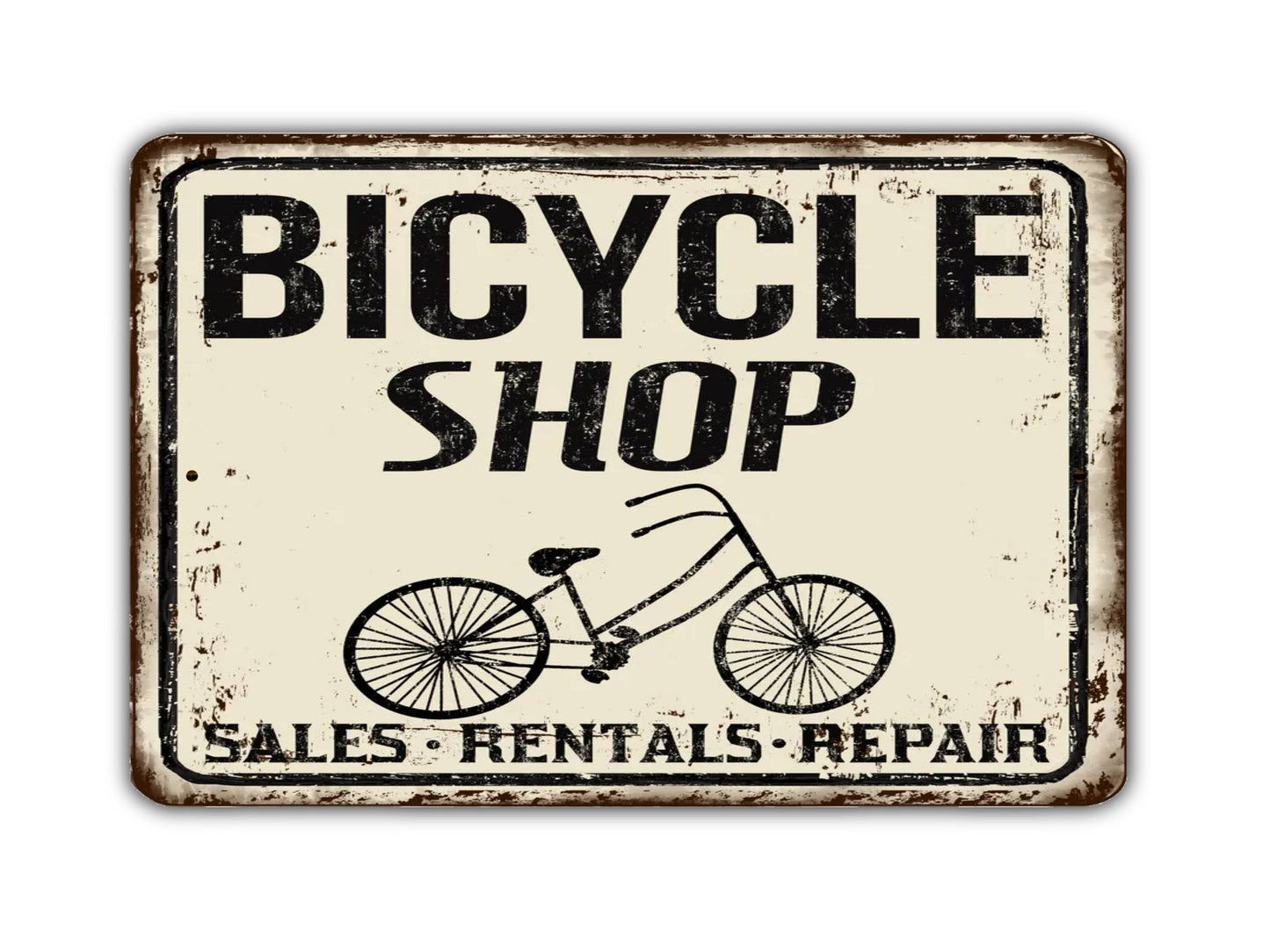 Bicycle Shop Sign Sales Rentals Repairs Vintage Style