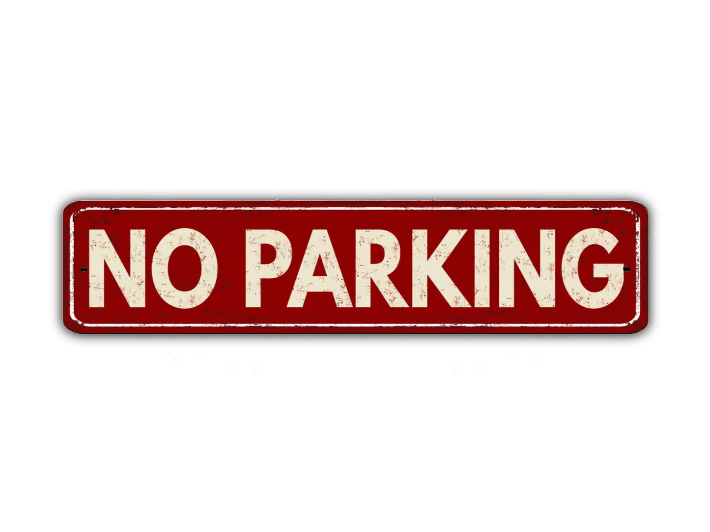 No Parking Street Sign Vintage Style