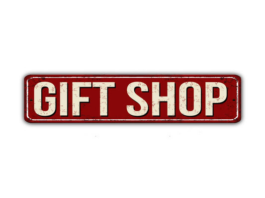 Gift Shop Street Sign Vintage Style