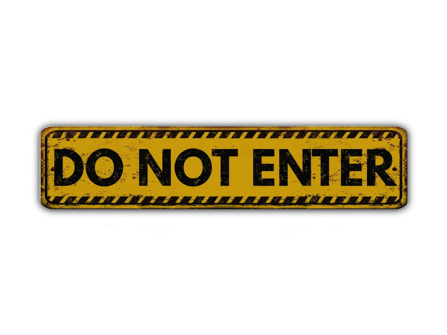 Do Not Enter Street Sign Vintage Style