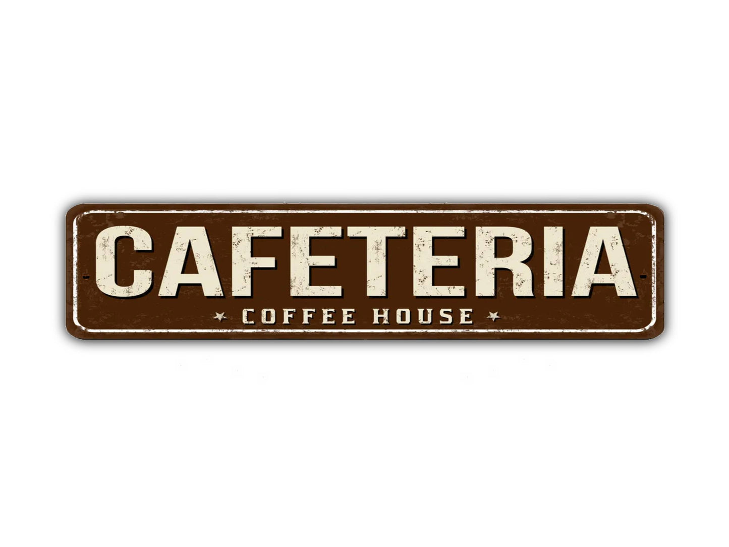 Cafeteria Street Sign Coffee House Vintage Style