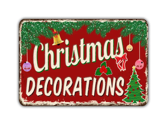 Christmas Decorations Sign Vintage Style