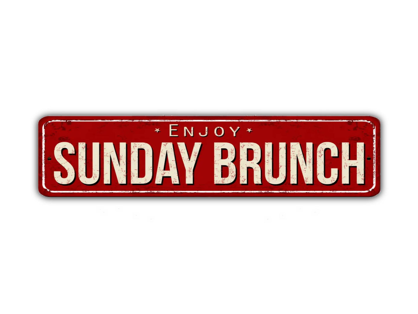 Sunday Brunch Street Sign Vintage Style