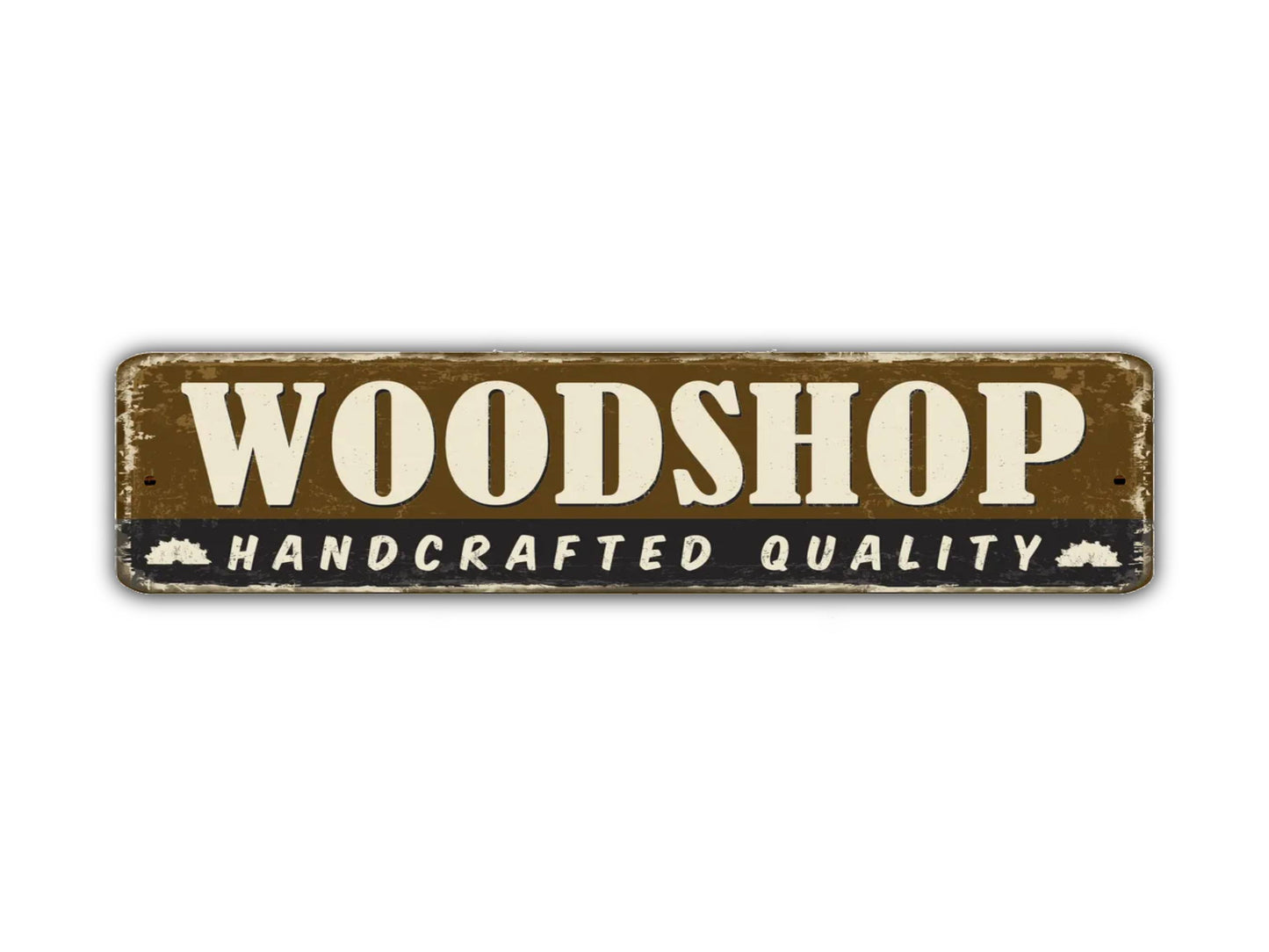 Woodshop Street Sign Handcrafted Quality Vintage Style