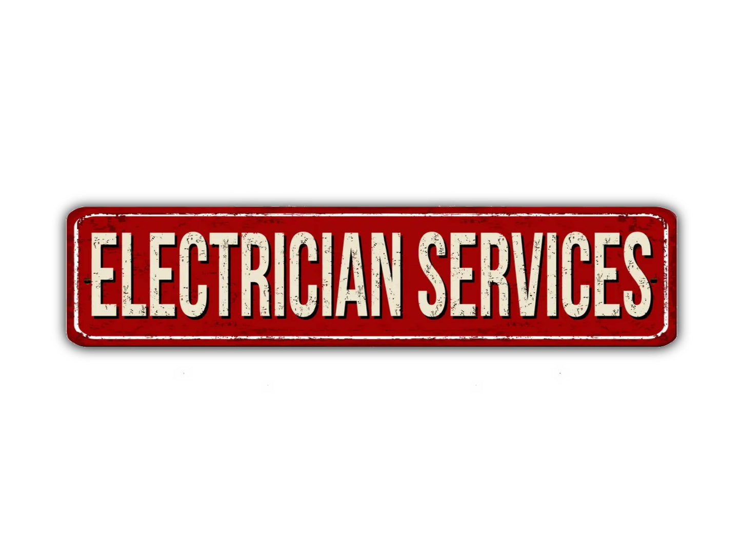 Electrician Services Street Sign Vintage Style