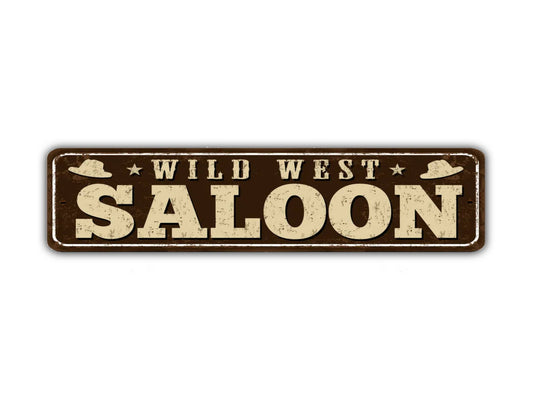 Wild West Saloon Street Sign Country Bar Pub Vintage Style