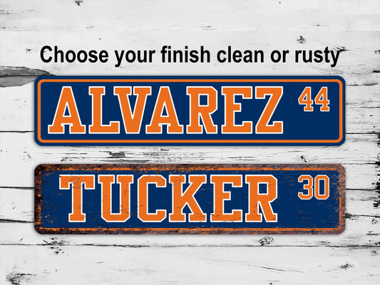 All Houston Astros Players Metal Street Sign Custom Personalized Alvarez Tucker