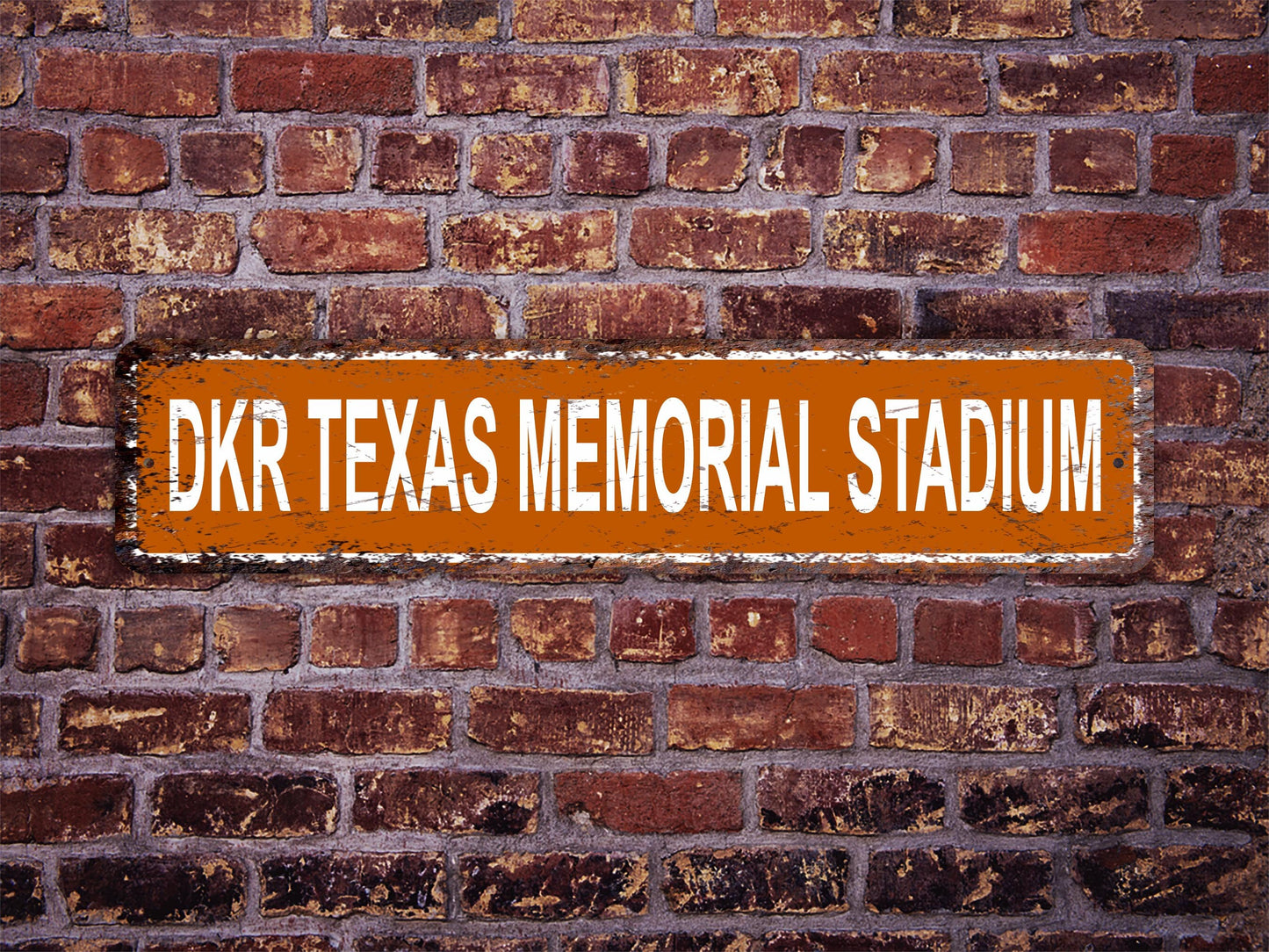 DKR Texas Memorial Stadium Street Sign Longhorns Austin Football