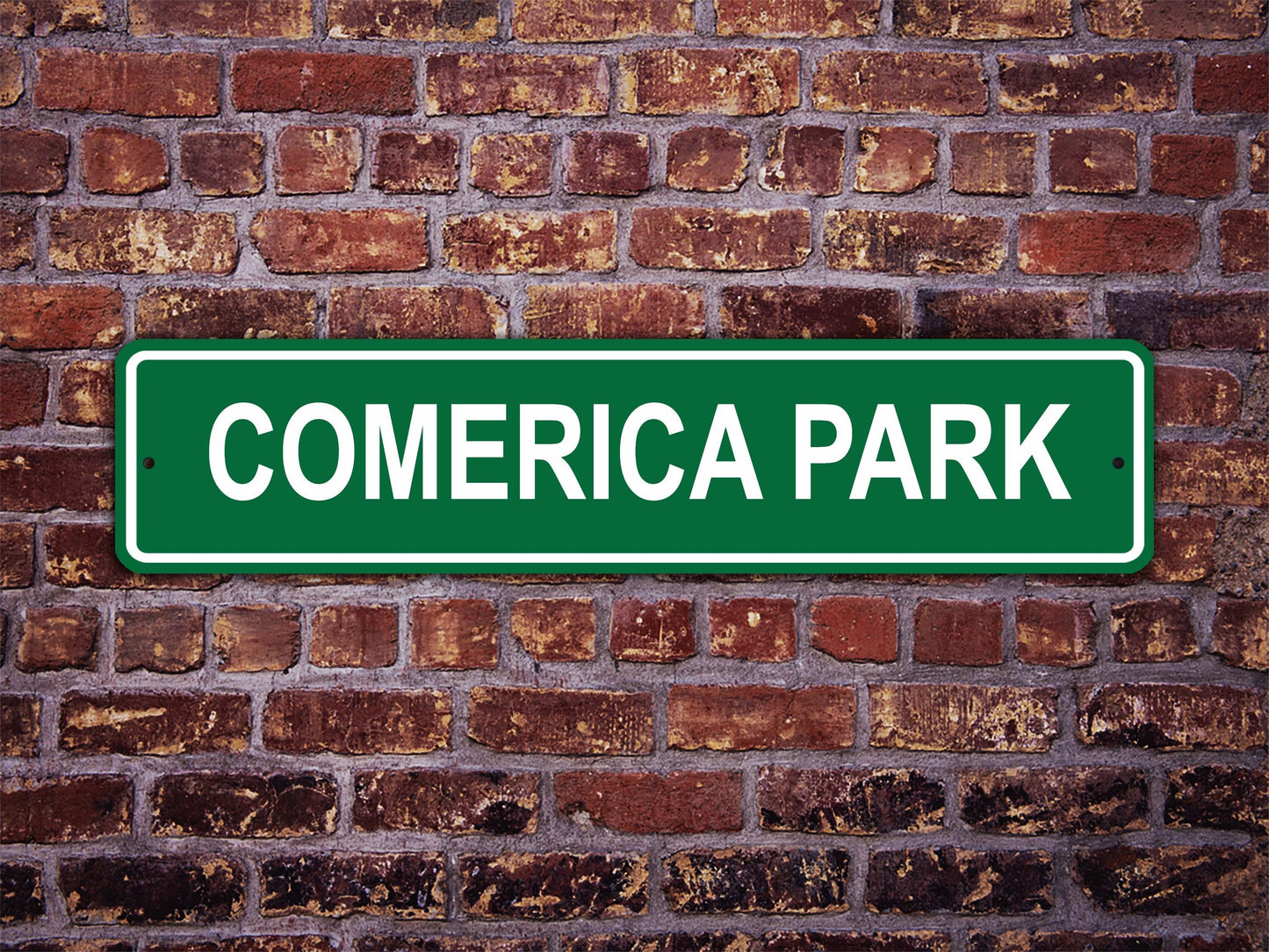 Comerica Park Street Sign Detroit Tigers Baseball Road