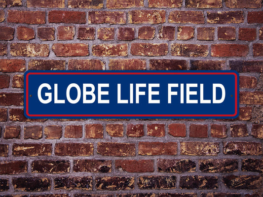 Globe Life Field Street Sign Texas Rangers Baseball Road