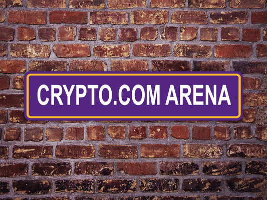 Crypto.com Arena Street Sign Los Angeles Lakers Basketball Road