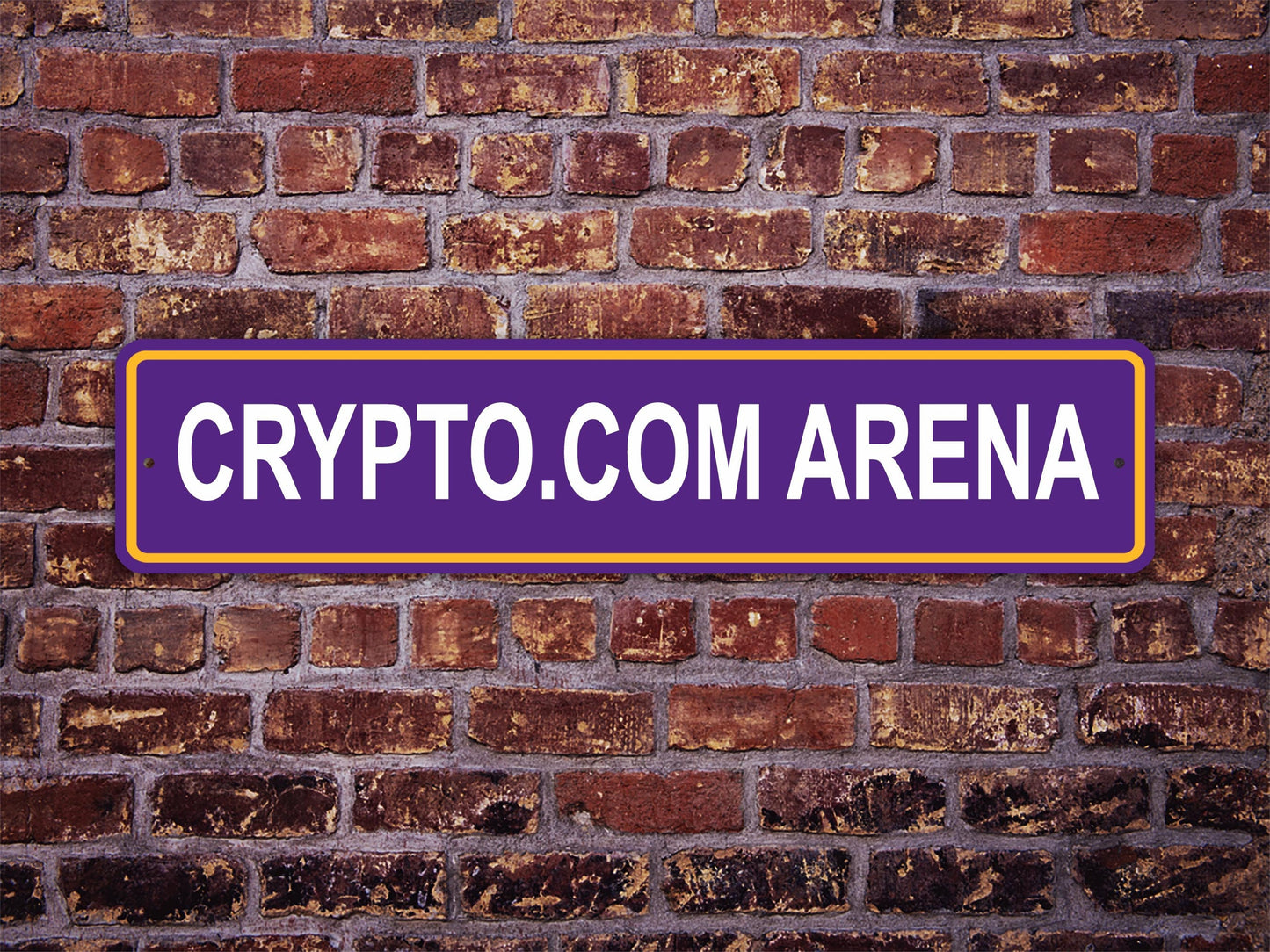 Crypto.com Arena Street Sign Los Angeles Lakers Basketball