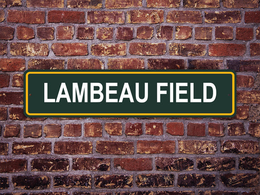 Lambeau Field Street Sign Green Bay Packers Football